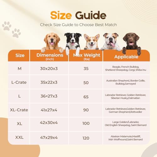 Orthopedic Dog Bed for Medium Dog, Waterproof Washable Pet Bed for Crate - Image 6