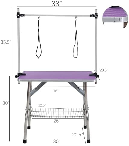 36" Dog Grooming Table Foldable Pet Grooming Tables - Image 2