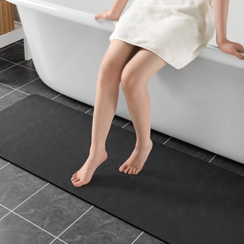 Long Bath Rugs 47x17-Diatomaceous Earth Bath Mats by Earcu