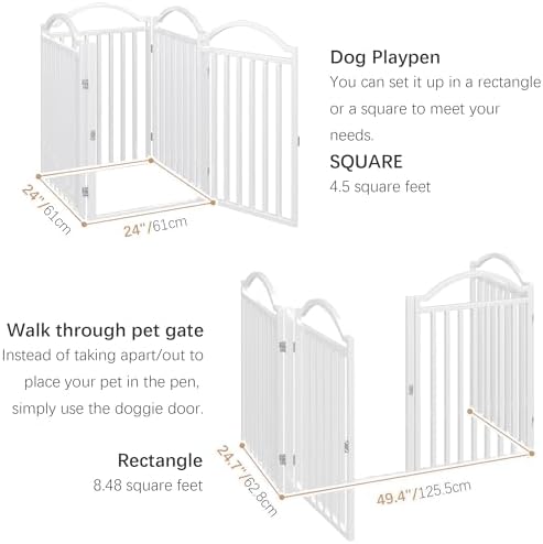 BHG Metal No-Assembly Freestanding Dog Gate - Image 5