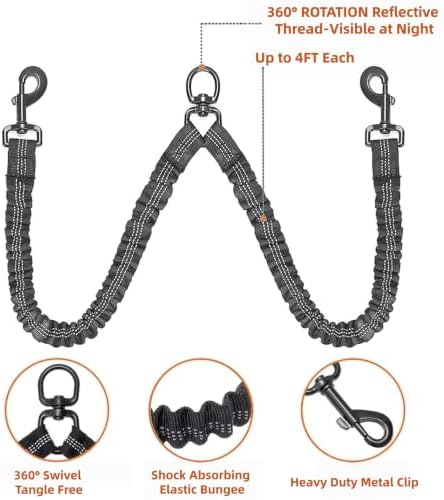 30FT Dual Retractable Dog Leash Leash - Image 3