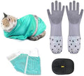 Pet Grooming Long Sleeve Washing Gloves feature silicone grooves design by Unknown