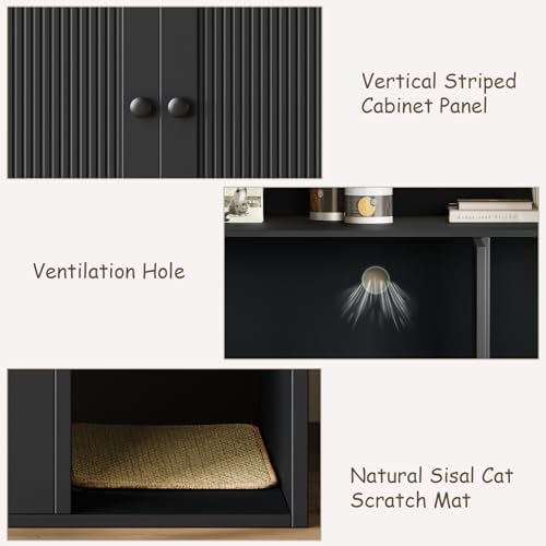 Cat Litter Box Enclosure, Hidden Litter Box Furniture - Image 4