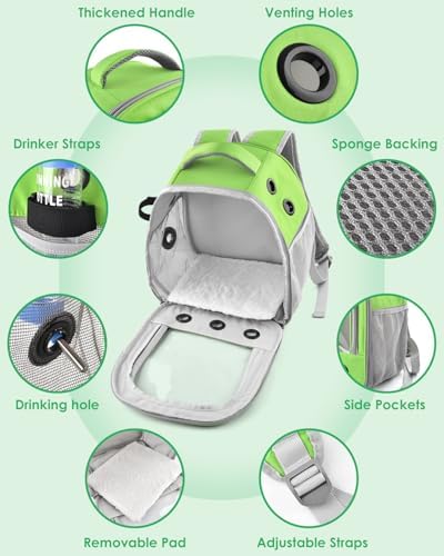 DBNESS Guinea Pig Carrier Backpack, Portable Rabbit Travel Carring Bag - Image 2