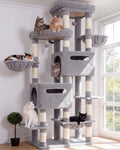 Heybly Cat Tree, 74.8-Inch Spacious & Tall Cat Tower by HEYBLY