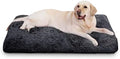 Large Dog Bed Crate Pad 36", Washable Plush Pet Mat Sleeping Dark Grey by Loveforfurrykids