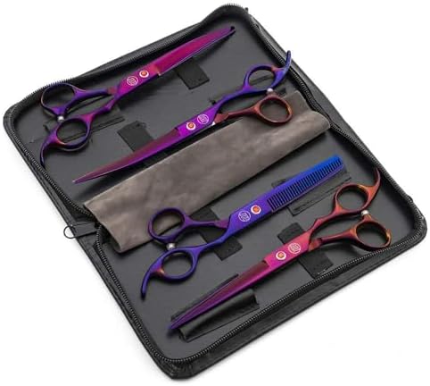 Moontay Professional 7" Dog Grooming Scissors Set 4PCS - Image 2