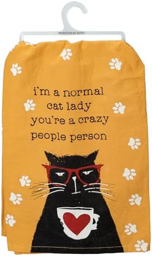 Primitives by Kathy Funny Kitchen Towel, I’m A Normal Cat Lady, Sassy Gifts - Image 4