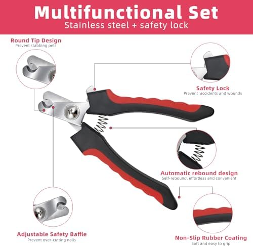 5Pcs Dogs and Cats Grooming Nail Clippers Kit Pet Claws Nail Clipper Trimmers - Image 3