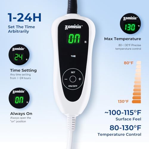 ZOMISlA Heated Cat Bed for Indoor Cats, 25 Timer & 11 Temp Adjustable - Image 5