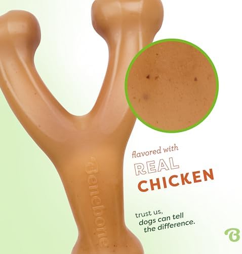 Benebone Wishbone Dog Chew Toy for Aggressive Chewers, Real Chicken - Image 2