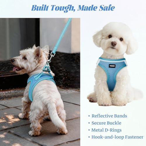No Pull Dog Puppy Harness and Leash Set Reflective Mesh Vest Small - Image 5