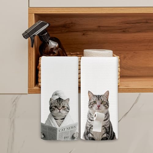 Cat Kitchen Towels Decor Set of 2 - Image 3
