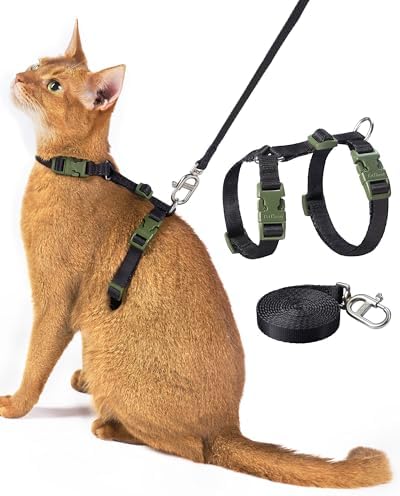 PetThem Adjustable Cat Harness and Leash Set Escape Proof by PetThem