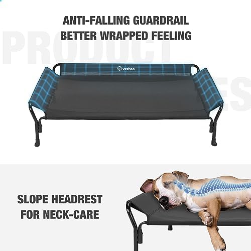 Veehoo Cooling Elevated Dog Bed, Raised Dog Cot - Image 2