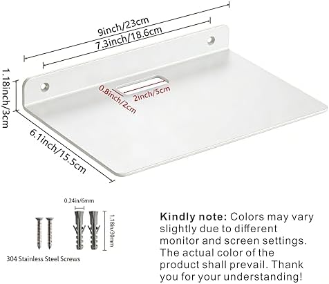 Floating Shelves for Wall, Small Black Shelves Wall Mounted Shelf for Bathroom - Image 3