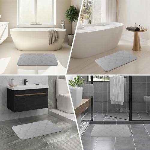 Stone Bath Mat Diatomaceous Earth Shower Mat Non-Slip Super Absorbent Quick - Image 6