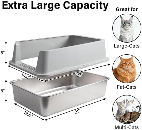 Stainless Steel Cat Litter Box - Image 2