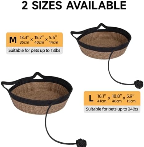 Cat Bed, Cotton Rope Instinct Basket - Image 3