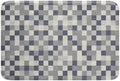 Pixel Grid Style Bathroom Rug, Modern Aesthetic Non Slip Bath Mat by Manfei
