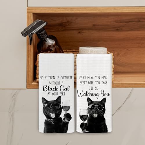 Cat Kitchen Towels Decor Set of 2 - Image 3