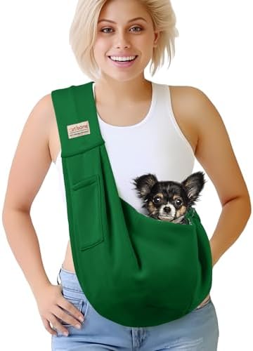 Pet Dog Sling Carrier for 3-10 lbs pet, Dog Purse Pouch, Dog Satchel, by ArtisomeOfficial