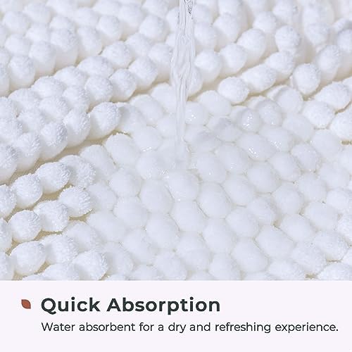 FRESHMINT Chenille Bathroom Rugs Mat 32”x20”, Non-Slip Bath Mat - Image 4