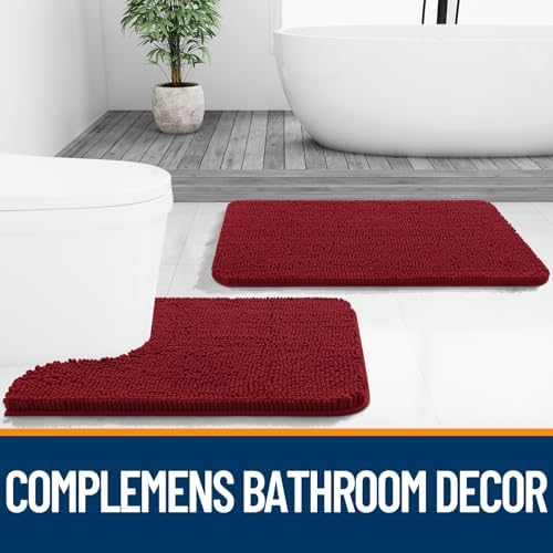 OLANLY Bathroom Runner Rugs 47x20, Extra Soft Absorbent Chenille Bath Rugs - Image 7