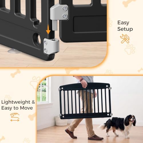 NEWBULIG 8 Panels 24 Inch Dog Playpen, Plastic Pet Play Pen Fence - Image 4