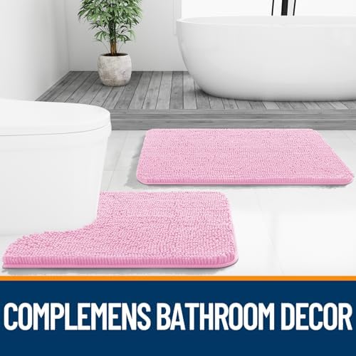 OLANLY Large Bathroom Rugs 40x32, Extra Soft Absorbent Chenille Bath Rugs - Image 7