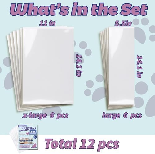 Anti Cat Scratch Furniture Protector 12-Pack Single-Sided, Heavy-Duty - Image 3