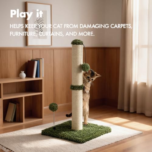 MECOOL Cat Scratching Post Premium Basics Kitten Scratcher Sisal Scratch Posts - Image 3