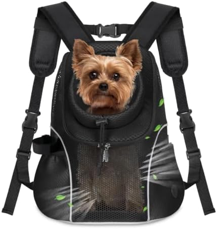 WOYYHO Pet Dog Carrier Backpack, Ventilated Mesh Small Dog Front Backpack by WOYYHO
