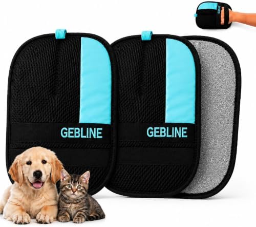Pet Hair Remover Glove for Furniture & Upholstery, Dog Hair Remover for Couch by GEBLINE