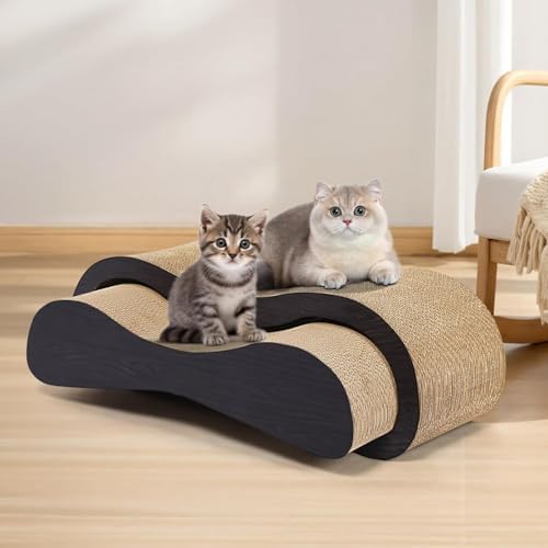 Simple Delxue 2 in 1 Large Cardboard Cat Scratcher Lounger，Cat Scratching Board - Image 7