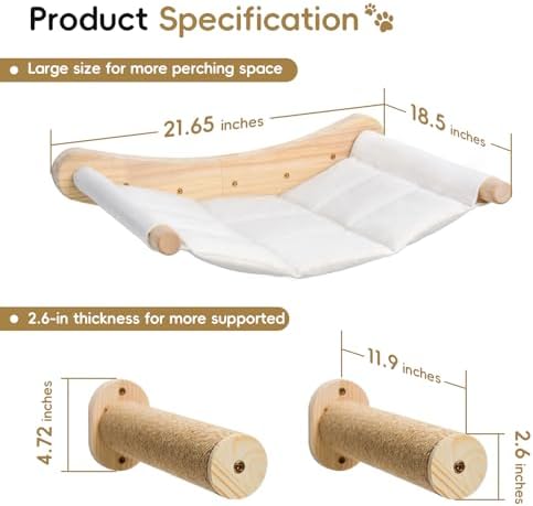 Faux Rabbit Fur Cat Wall Hammock - Image 5