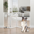 Dog Gates for Doorways, Tall Dog Gate Indoor, Foldable Pet Gates for Doorways by Algherohein