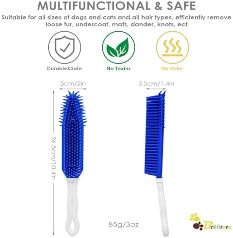 2 Pack Dog Grooming Bath Brush, Premium Soft Silicone Pet Brushes - Image 2