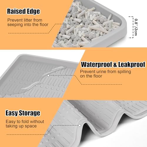 Silicone Cat Litter Mat 47" x 35" Cat Mat - Image 6