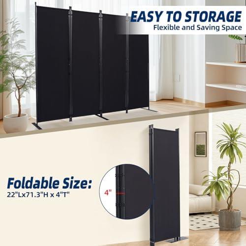 4 Panel Wide Room Divider Wall Screen - Image 5