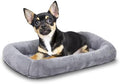 Patas Lague Small Dog Bed Bolster Pet Crate Mat 16''x12'' Grey by PatasLague