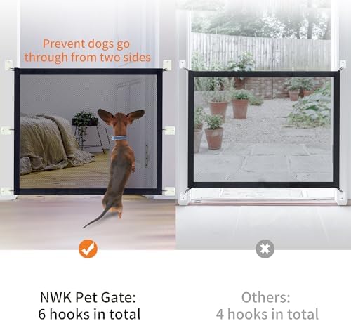 NWK Dog Gate for Stairs and Doorways 70''X30'' Fits 60 to 68 Inch Opening - Image 3