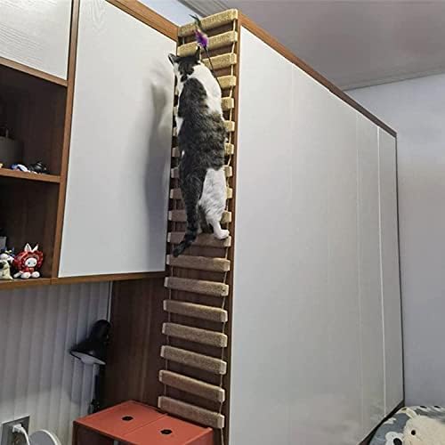 Outdoor Cat Tree with Wall Climbing Bridge & Rope Ladder - 20in Hemp Rope Cat - Image 4
