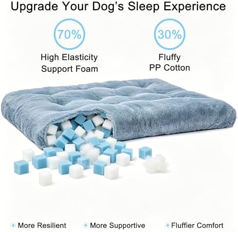 2 Pack Dog Bed, Washable Deluxe Plush Dog Crate Beds - Image 3