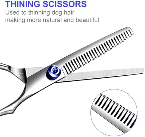 TINMARDA Dog Grooming Kit, Professional Stainless Steel Dog Grooming Scissors - Image 3
