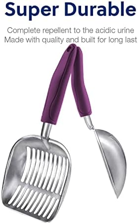 WePet Cat Litter Scoop, Aluminum Alloy Sifter, Kitty Metal Scooper, Deep Shovel - Image 5