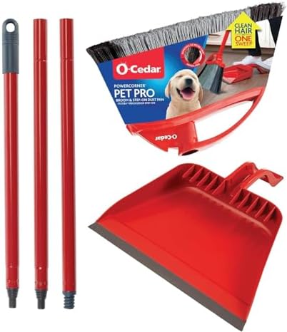 O-Cedar Pet Pro Broom with Step-On Dustpan | Removes Over 99% of Dust & Dirt in - Image 6