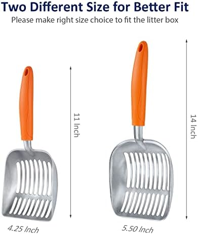 WePet Cat Litter Scoop, Aluminum Alloy Sifter, Kitty Metal Scooper, Deep Shovel - Image 3