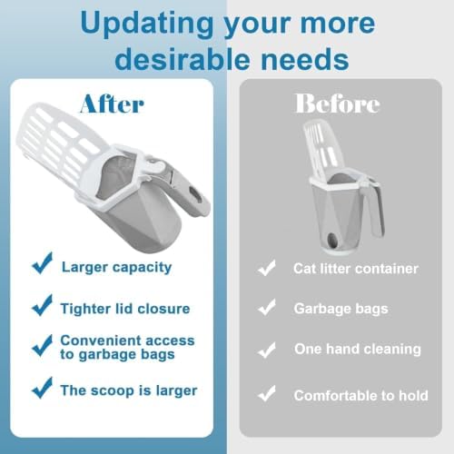 Cat Litter Scooper with Holder, Waste Can & 150 Refill Bags - Image 2