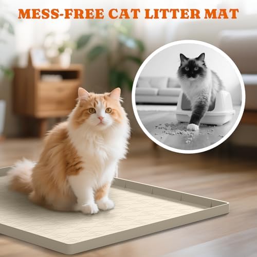 Pawtners Silicone Cat Litter Mat 34 x 22 in, 2 Pack - Image 2
